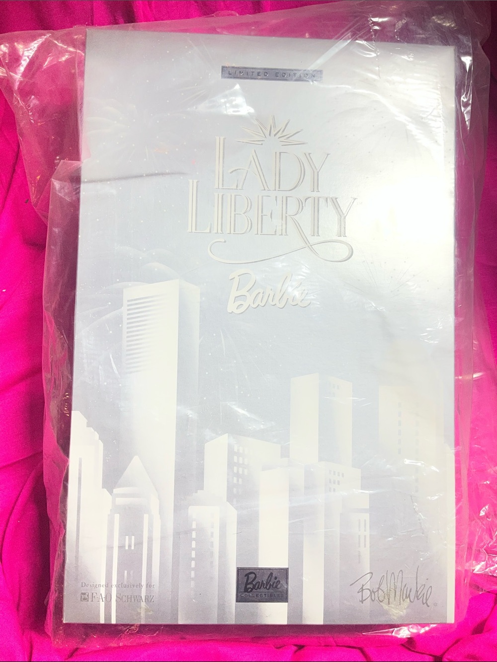 NIB Bob Mackie Lady Liberty Barbie Doll 2000 FAO Exclusive